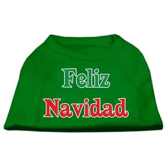 Mirage Pet Products Feliz Navidad Screen Print Shirts Emerald Green Lg - 14