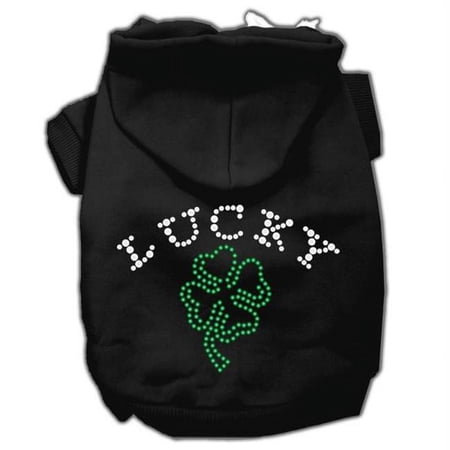 Mirage Pet Products Four Leaf Clover Outline Hoodies Black XXXL- 20