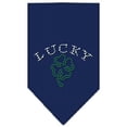 thumbnail image 1 of Mirage Pet Products  Four Leaf Clover Rhinestone Bandana Navy Blue Small, 1 of 1