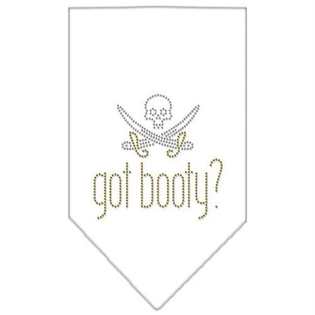 Mirage Pet Products Got Booty Rhinestone Bandana White Large