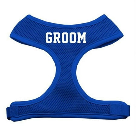 Mirage Pet Products Groom Screen Print Soft Mesh Harness Blue Small