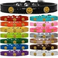 thumbnail image 1 of Happy Face Widget Croc Dog Collar Chocolate Size 20, 1 of 9