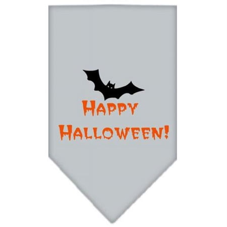 Mirage Pet Products Happy Halloween Screen Print Bandana Grey Small
