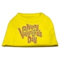 thumbnail image 1 of Mirage Pet Products  Happy Valentines Day Rhinestone Dog Shirt Yellow XS - 8, 1 of 1