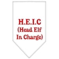 thumbnail image 1 of Mirage Pet Products  Head Elf In Charge Screen Print Bandana White Large, 1 of 1