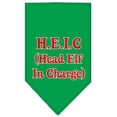 thumbnail image 1 of Mirage Pet Products  Head elf In Charge Screen Print Bandana Emerald Green Large, 1 of 1