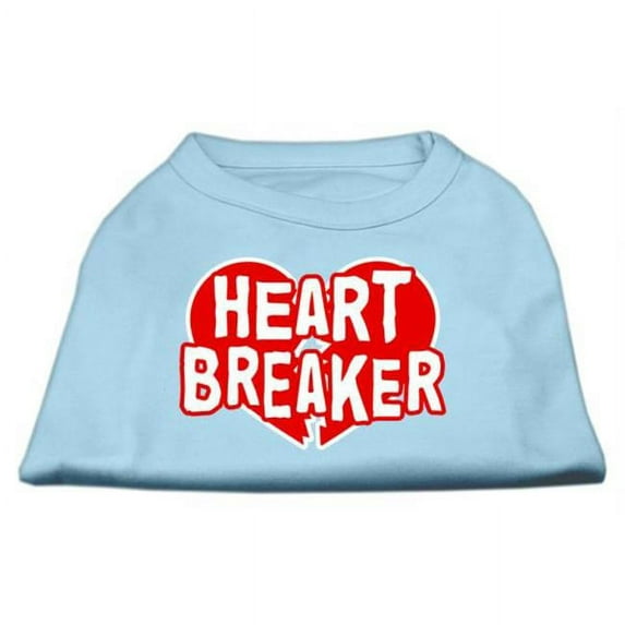 Mirage Pet Products Heart Breaker Screen Print Shirt Baby Blue XL - 16
