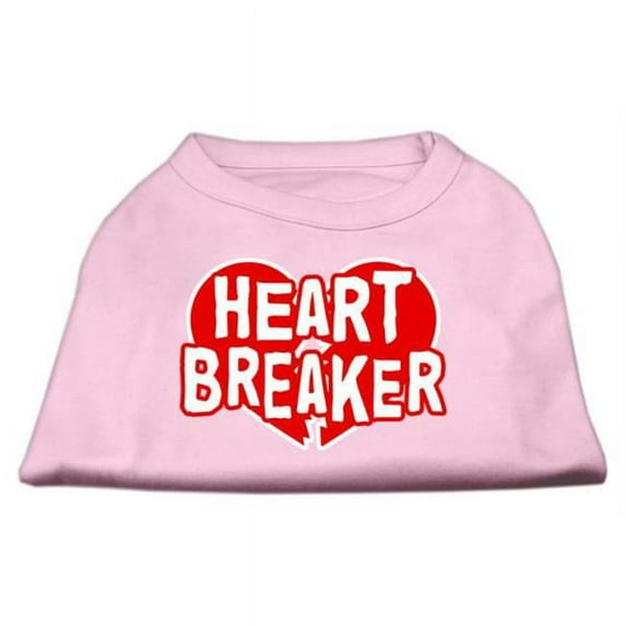 Mirage Pet Products Heart Breaker Screen Print Shirt Light Pink Lg - 14