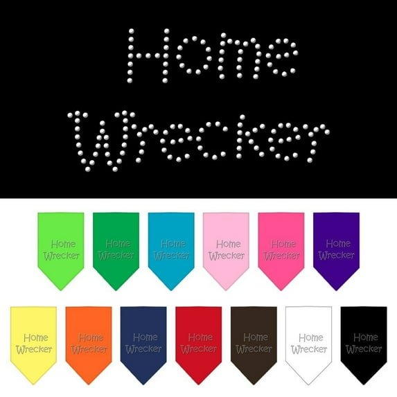 Pet and Dog Bandana Rhinestone, "Home Wrecker"