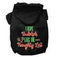 thumbnail image 1 of Mirage Pet Hope Rudolph Eats Naughty List Screen Print Dog Hoodie Black XS, 1 of 10