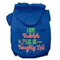 thumbnail image 1 of Mirage Pet Hope Rudolph Eats Naughty List Screen Print Dog Hoodie Blue S, 1 of 10