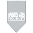 thumbnail image 1 of Mirage Pet Products  Hungry I Am Screen Print Bandana Grey Small, 1 of 1