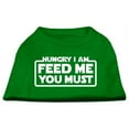 thumbnail image 1 of Mirage Pet Products  Hungry I Am Screen Print Shirt Emerald Green Lg - 14, 1 of 1