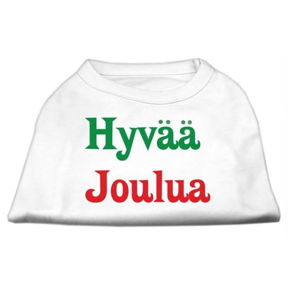 Mirage Pet Products Hyvaa Joulua Screen Print Shirt White XXL - 18
