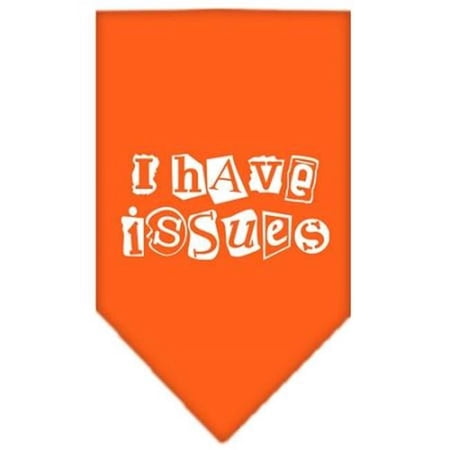Mirage Pet Products I Have Issues Screen Print Bandana Orange Small