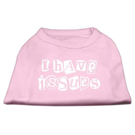Mirage Pet Products I Have Issues Screen Printed Dog Shirt Light Pink Sm - 10