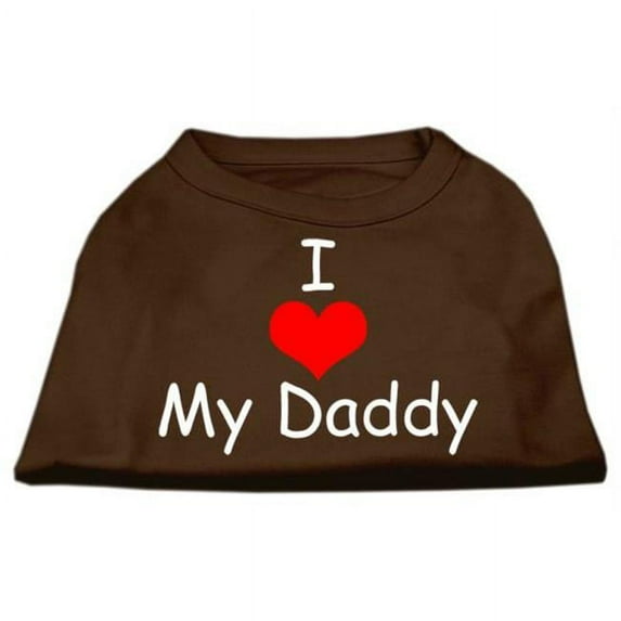 Mirage Pet Products I Love My Daddy Screen Print Shirts Brown Sm - 10