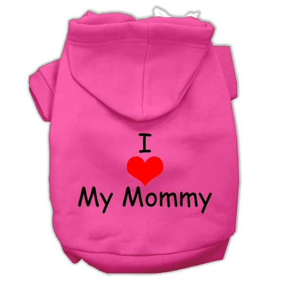 Pet, Dog  Cat Hoodie Screen Printed, "I Love My Mommy"