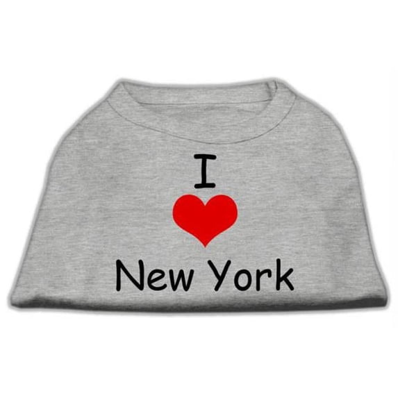 Mirage Pet Products I Love New York Screen Print Shirts - Grey - Sm (10)