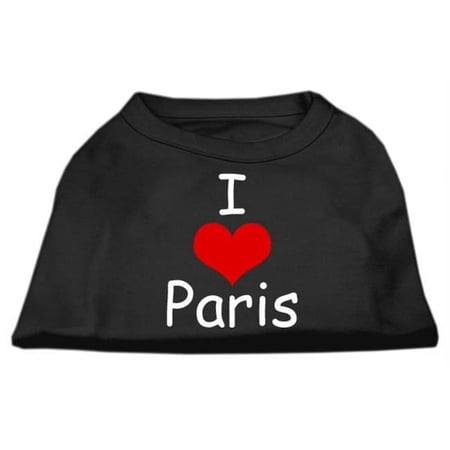 Mirage Pet Products I Love Paris Screen Print Shirts Black Lg - 14
