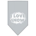 thumbnail image 1 of Mirage Pet Products  I Love Snow Screen Print Bandana Grey Large - Grey - Large, 1 of 1