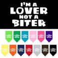 thumbnail image 1 of Pet and Dog Bandana Screen Printed, "I'm a Lover, Not A Biter", 1 of 10