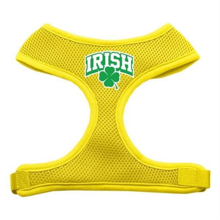 Mirage Pet Products Irish Arch Screen Print Soft Mesh Harness Yellow Medium