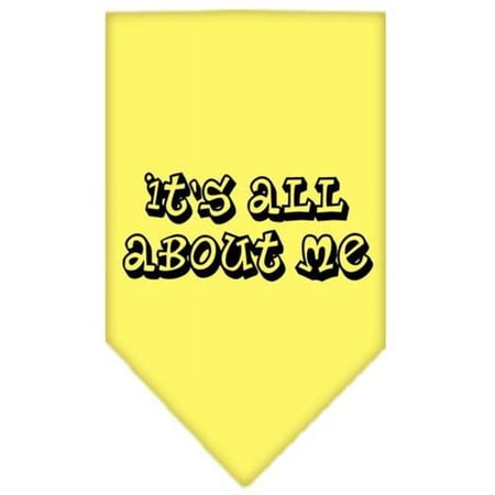 Mirage Pet Products Its All About Me Screen Print Bandana Yellow Large