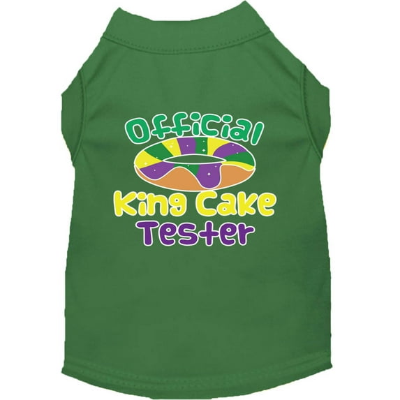 Pet Dog Cat Shirt Screen Printed, "King Cake Tester"