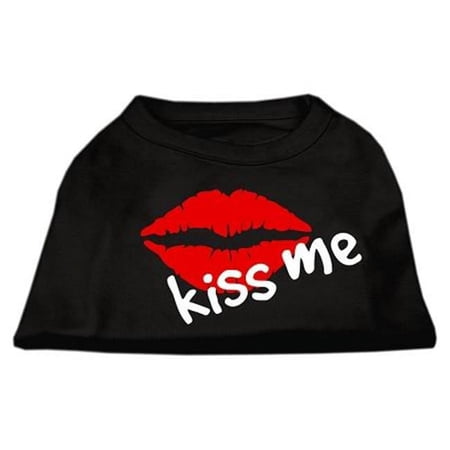 Mirage Pet Products Kiss Me Screen Print Shirt Black XL - 16