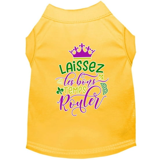 Pet Dog Cat Shirt Screen Printed, "Laissez Les Bons Temps Rouler"