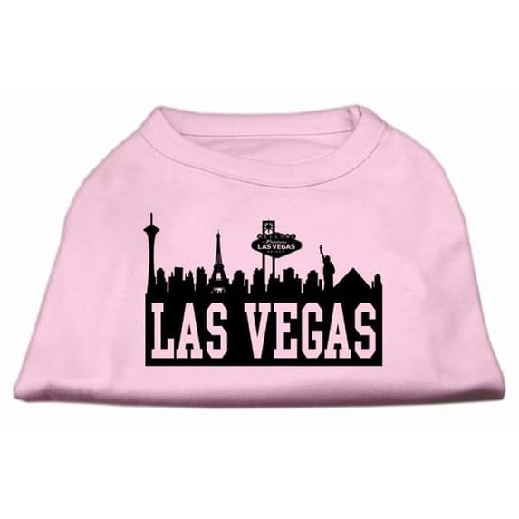 Mirage Pet Products Las Vegas Skyline Screen Print Shirt Light Pink XXXL - 20