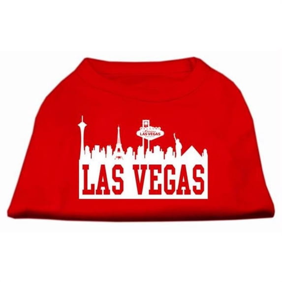 Mirage Pet Products Las Vegas Skyline Screen Print Shirt Red Sm - 10
