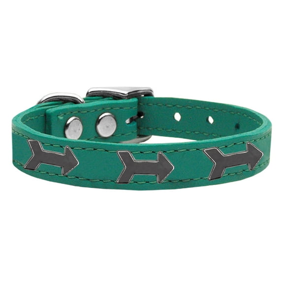 Arrow Widget Genuine Leather Dog Collar Jade 16