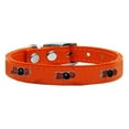 thumbnail image 1 of Mirage Pet Products Leather Boo Dog Collar, Orange, S, 1 of 2