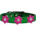 thumbnail image 1 of Mirage Pet Products Leather Floral Dog Collar, Emerald Green, L, 1 of 2