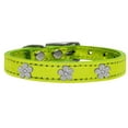 thumbnail image 1 of Mirage Pet Products Leather Floral Dog Collar, Lime Green, S, 1 of 2