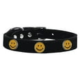thumbnail image 1 of Mirage Pet Products Leather Happy Face Dog Collar, Black, L, 1 of 2