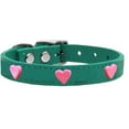 thumbnail image 1 of Mirage Pet Products Leather Heart Dog Collar, Jade, L/XL, 1 of 2