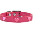 thumbnail image 1 of Mirage Pet Products Leather Heart Dog Collar, Pink, L/XL, 1 of 3