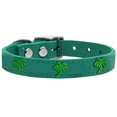 thumbnail image 1 of Mirage Pet Products Leather Palm Tree Dog Collar, Green, XL, 1 of 3