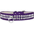 thumbnail image 1 of Mirage Pet Products Leather Rhinestone Dog Collar, Purple, L, 1 of 2