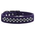 thumbnail image 1 of Mirage Pet Products Leather Rhinestone Dog Collar, Purple, M, 1 of 3
