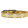 thumbnail image 1 of Mirage Pet Products Leather Snowflake Dog Collar, Gold, M, 1 of 2