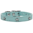 thumbnail image 1 of Mirage Pet Products Leather Star Dog Collar, Baby Blue, S/M, 1 of 3