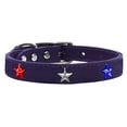 thumbnail image 1 of Mirage Pet Products Leather Star Dog Collar, Purple, L, 1 of 2