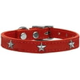 thumbnail image 1 of Mirage Pet Products Leather Star Dog Collar, Red, L/XL, 1 of 3