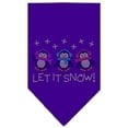 thumbnail image 1 of Mirage Pet Products  Let It Snow Penguins Rhinestone Bandana Purple Large, 1 of 1