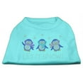 thumbnail image 1 of Mirage Pet Products  Let It Snow Penguins Rhinestone Shirt Aqua XL - 16, 1 of 1