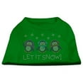 thumbnail image 1 of Mirage Pet Products  Let It Snow Penguins Rhinestone Shirt Emerald Green Med - 12, 1 of 1